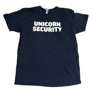 Gildan Unisex Black Graphic TShirt Size Large Cotton Pre-owned